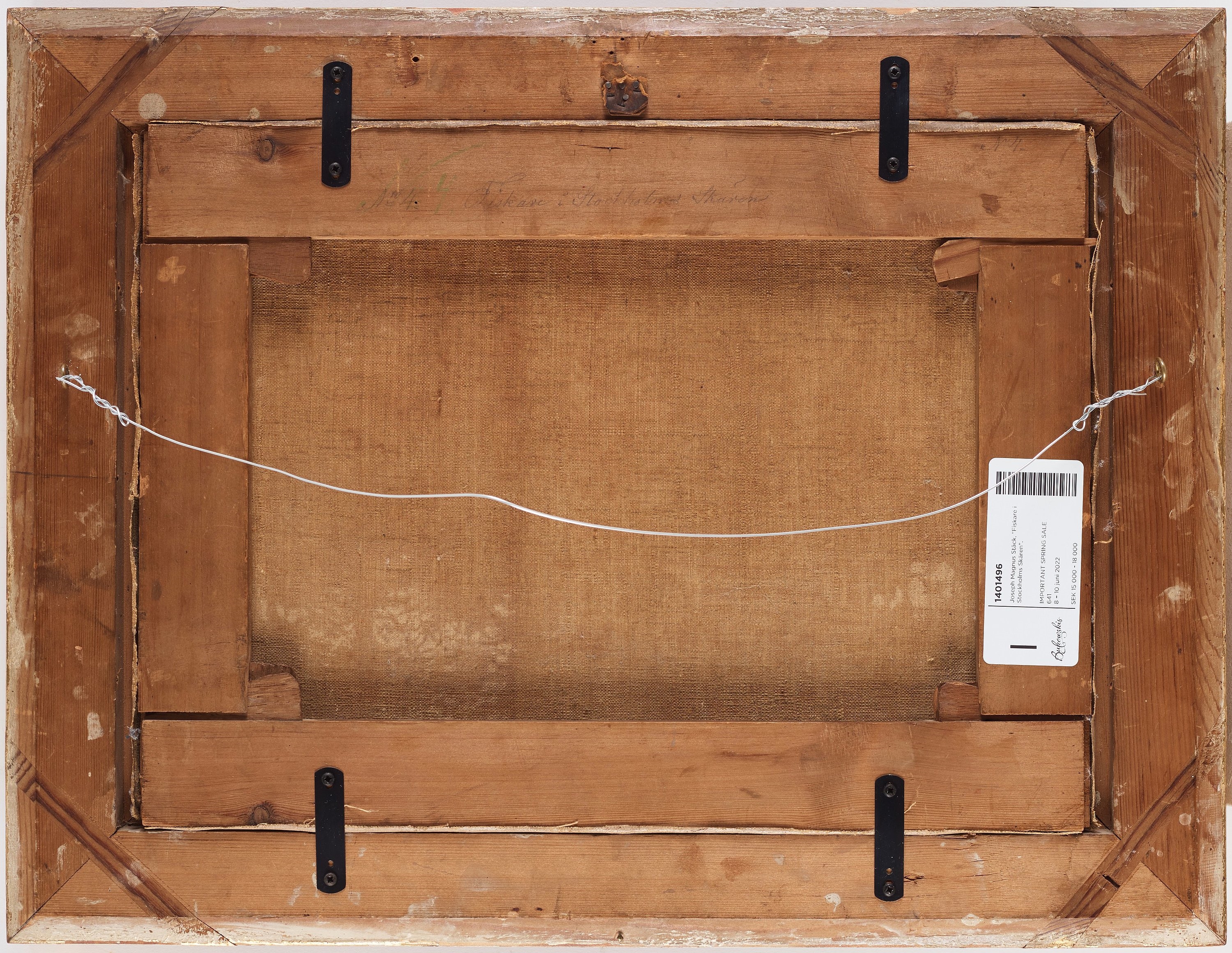 Artwork by Joseph Magnus Stäck, "Fiskare i Stockholms Skären", Made of Canvas