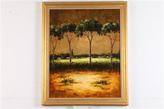 TROPICAL VIEW WITH LAGOON, by Van Matino