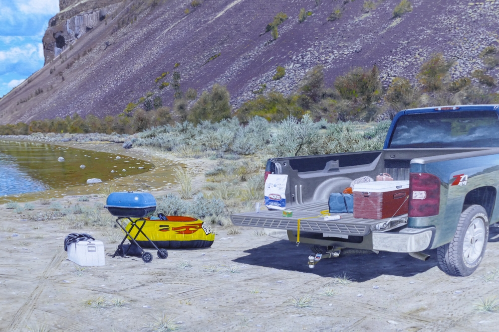 Artwork by David Bobroff, Homage to J. Harlen Bretz, Made of Oil on Linen