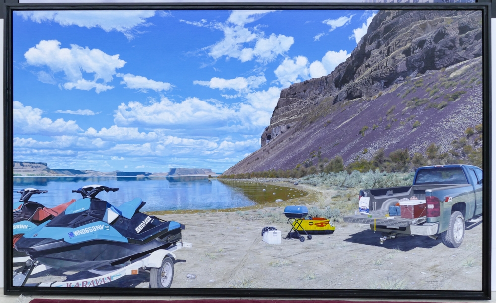 Artwork by David Bobroff, Homage to J. Harlen Bretz, Made of Oil on Linen