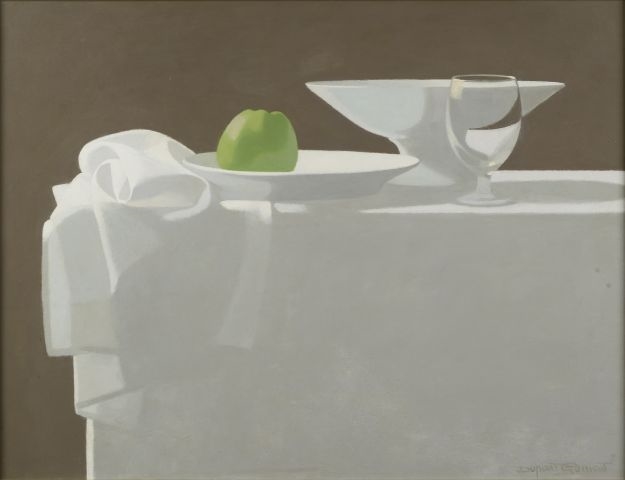 Artwork by Claude Dupont-Gomont, Still life with an apple on an entablature, Made of Oil on canvas