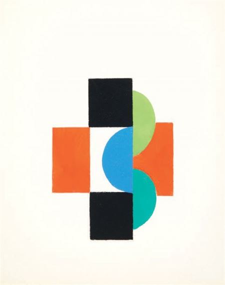 The Permitted Fruit. Poems, with four stencil compositions by Sonia Delaunay. Paris, Caractères, 1956. by Sonia Delaunay, 1956
