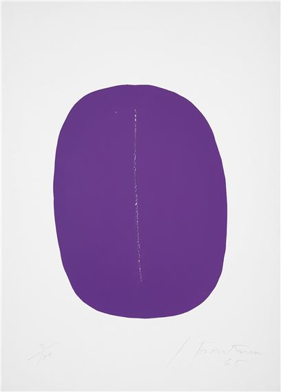 Lucio Fontana | Concetto Spaziale Ovale violet avec fente (Space