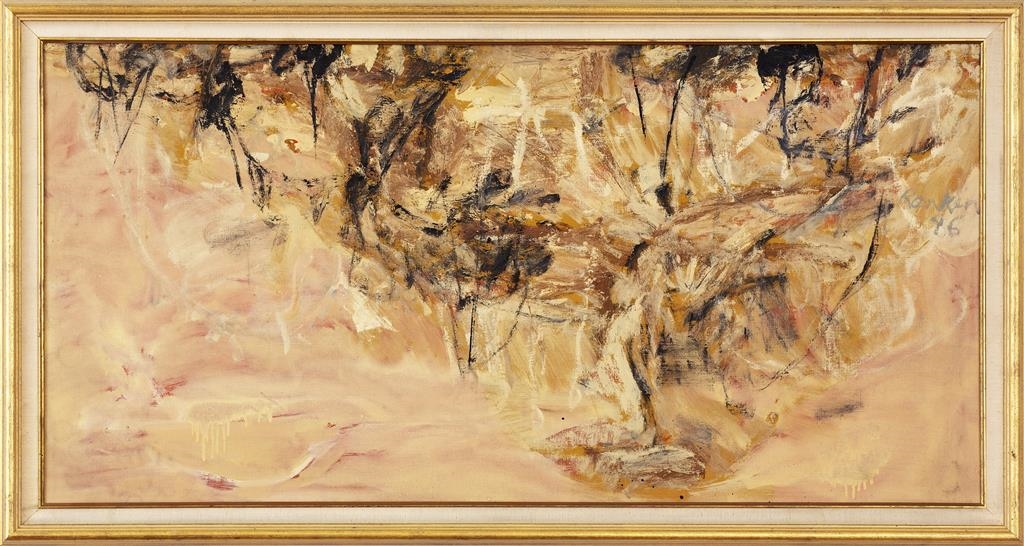 Artwork by David Rankin, Ochre Ridge & Black Scrub, Made of oil on linen