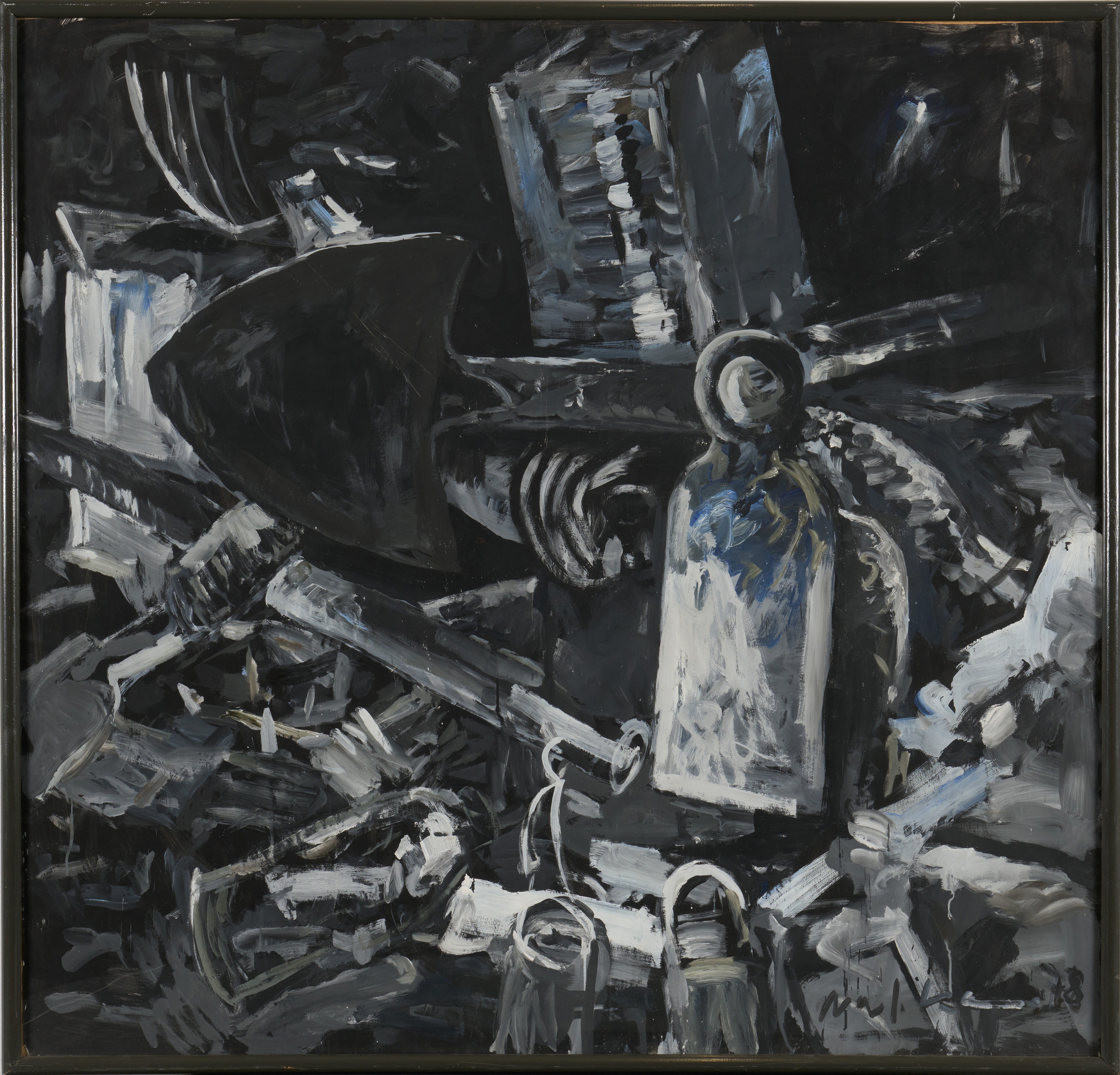 Artwork by Max G. Kaminski, "Spaten - Hacke"., Made of Gouache on paper