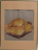 Nu féminin étendu de dos by Jacques Tempereau