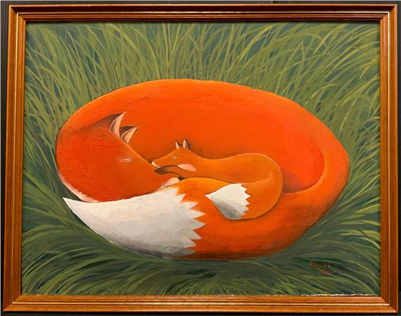 A Fox and her cub - Harriet Bright