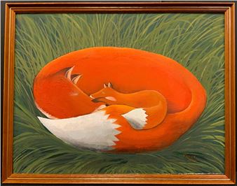 A Fox and her cub - Harriet Bright