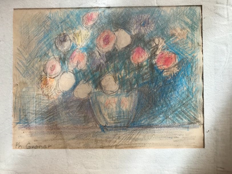 Artwork by Philippe Granat, Philippe GRANAT (XXe siècle) Trois dessins, Made of pencil