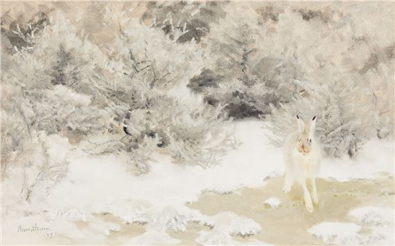 Vinterhare by Bruno Liljefors, 1921