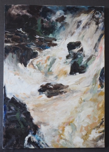 Artwork by Odeurs Rina, Waterval, Made of Oil on canvas