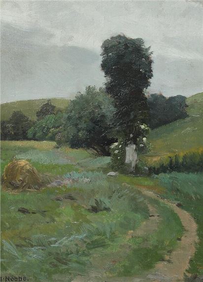 Landscape with a road by Jacob Nöbbe