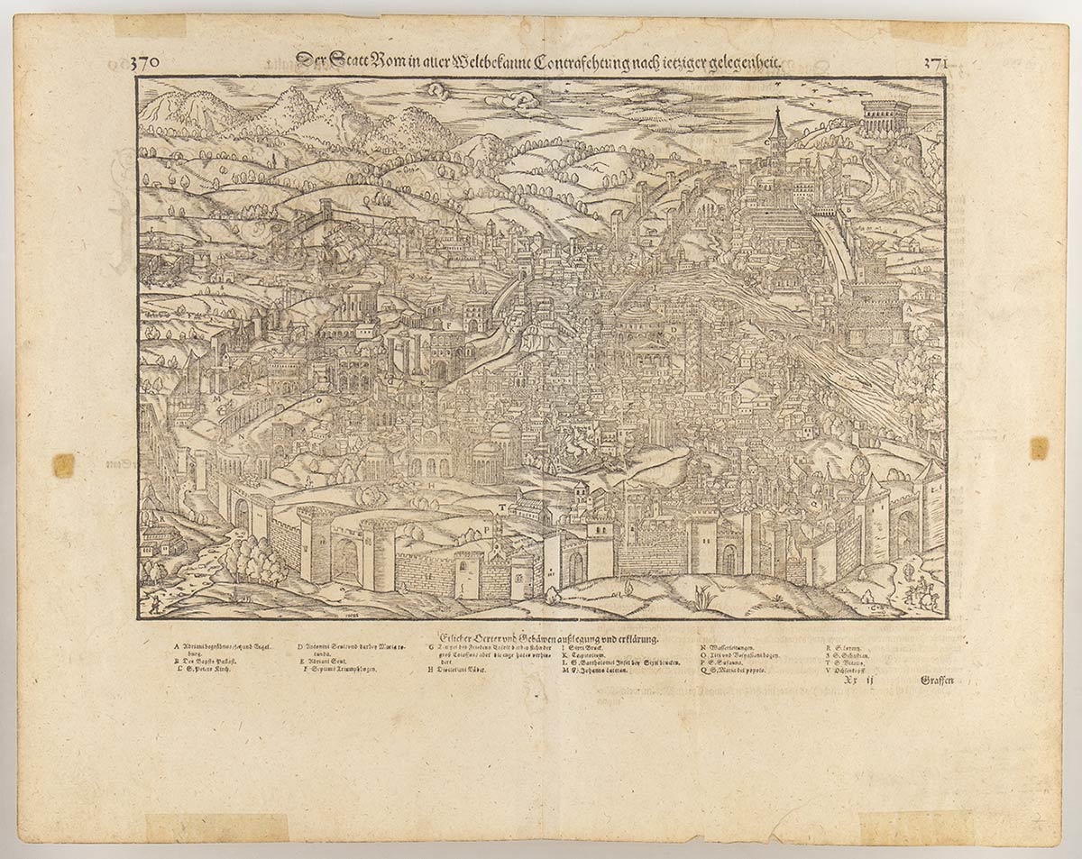 Map of Rome from 'Cosmografia Universalis'