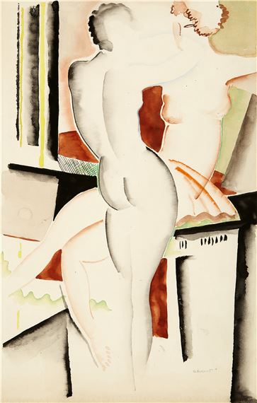 Nu devant la Glace by Gustave Buchet