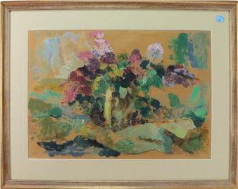 Impressionist painting of flowers - Edna Gass