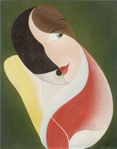 HEAD OF A WOMAN by Otakar Mrkvička, 1930