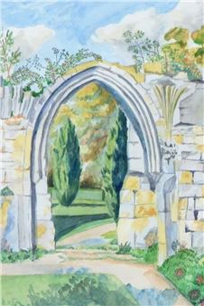 Hayles Abbey - E May Hodgson