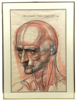 Dynamic Anatomy Illustration (Head) - Burne Hogarth