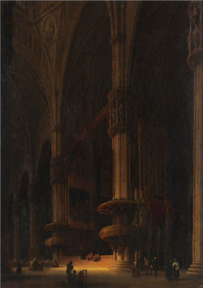 Das Innere des Doms zu Mailand by Ludwig Mecklenburg, 1858