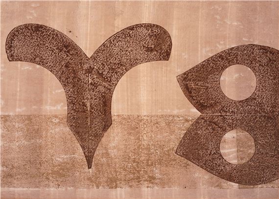 zwei, mit Umkehrung by Hermann Glöckner, 1971