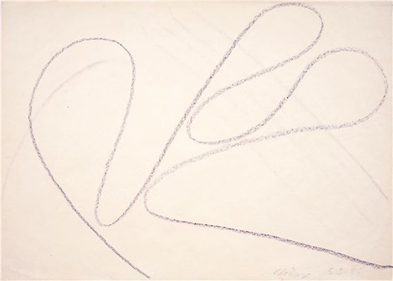 Schwünge in Violett by Hermann Glöckner, 1985