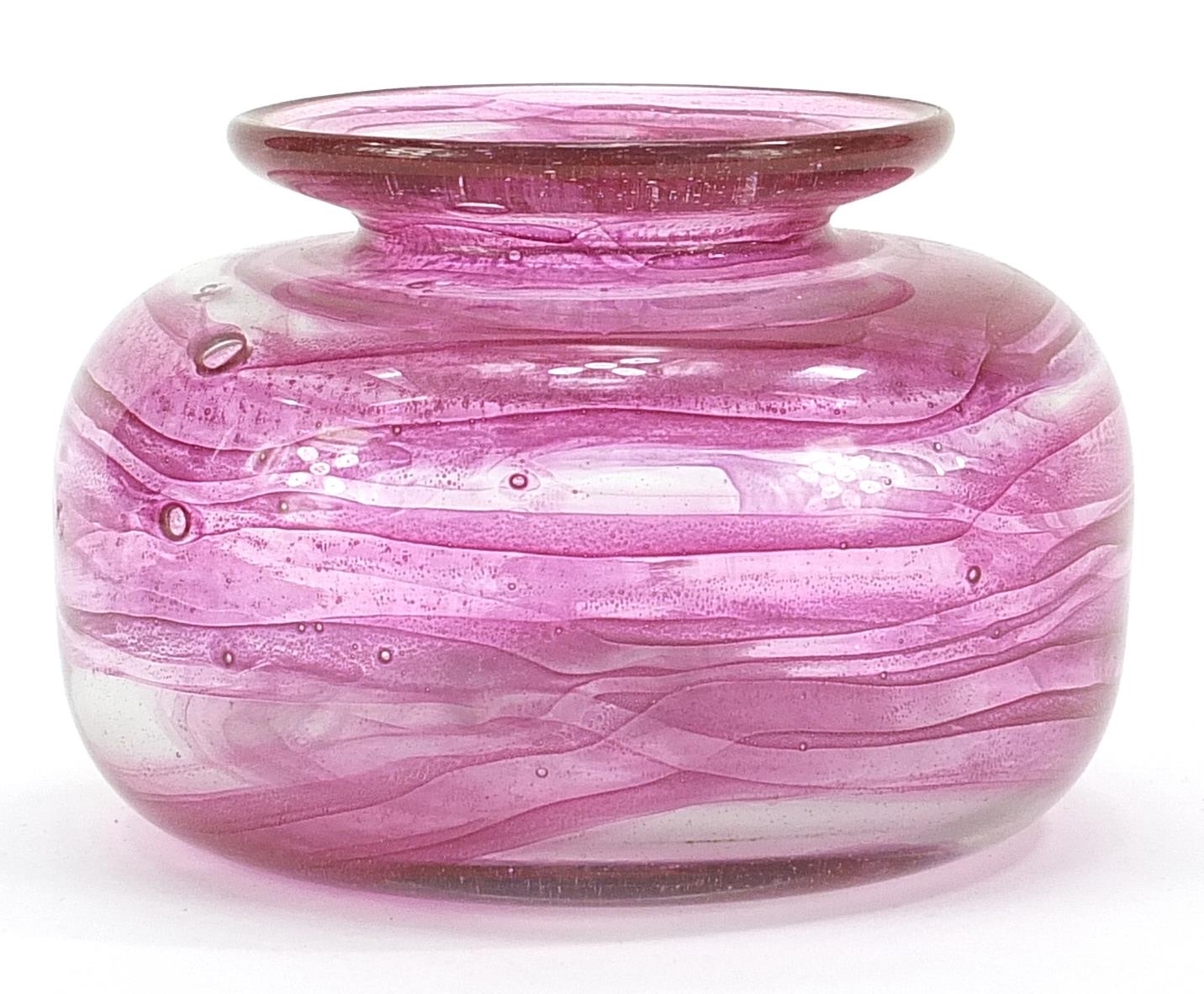 Michael Harris Isle of White pink glass vase MutualArt