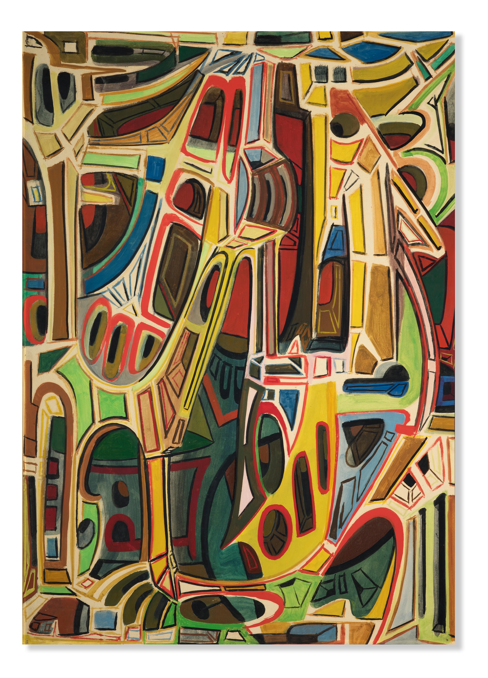 Artwork by Mirko Basaldella, Antro della Sibilla, Made of oil on paper laid on canvas