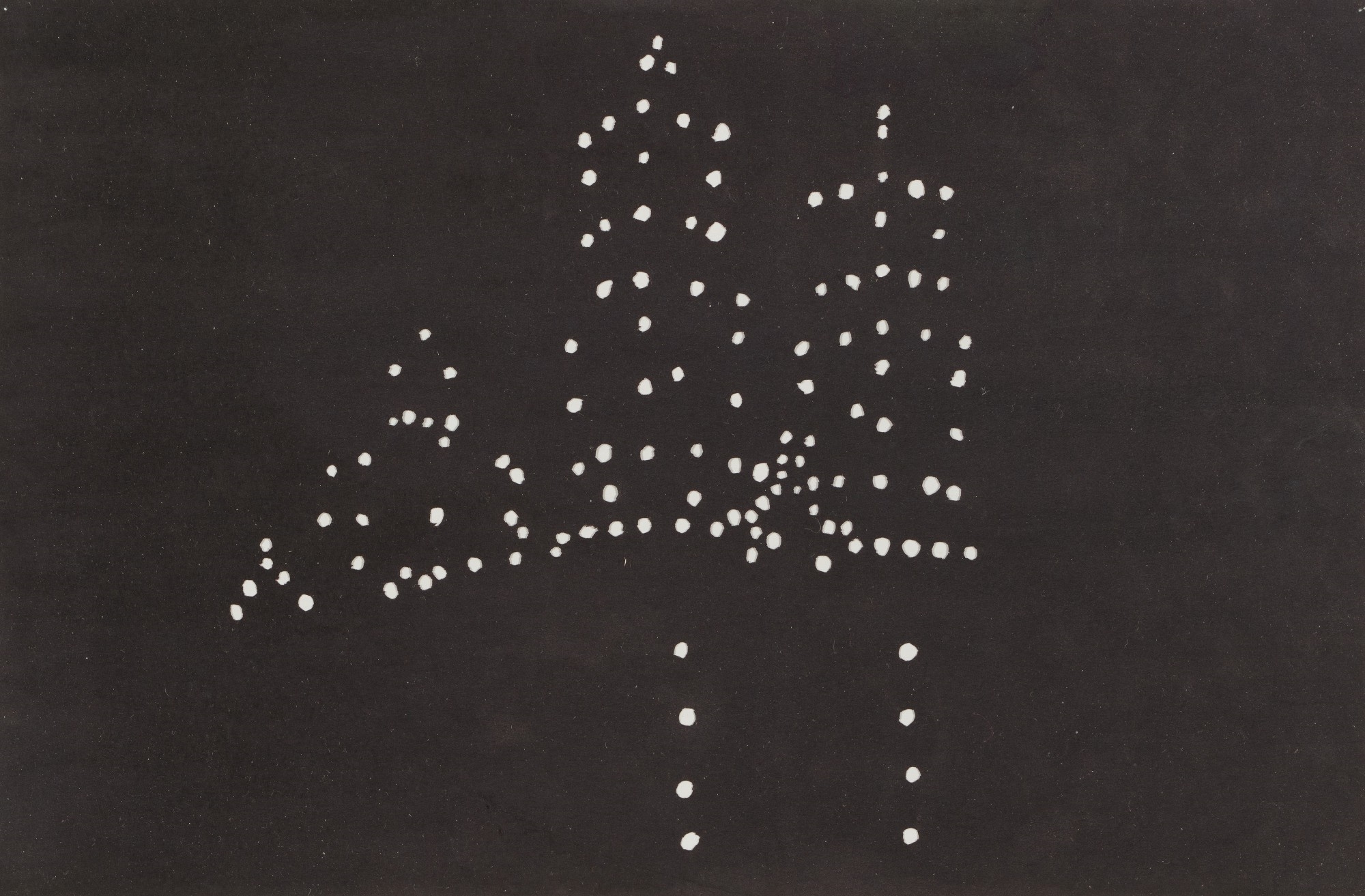 Artwork by Ulla von Brandenburg, Untitled, Made of ink and collage in paper, in 9 parts