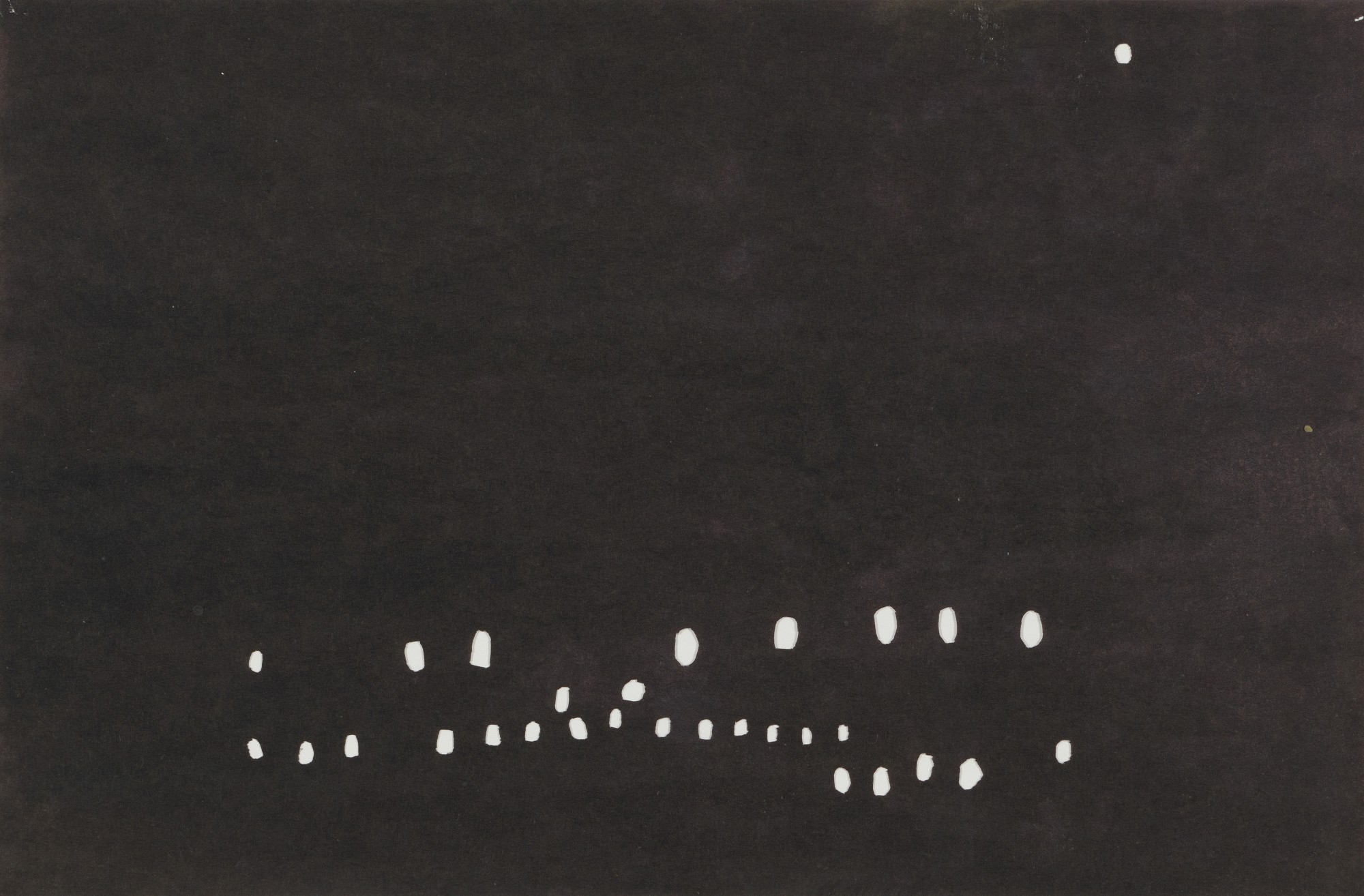 Artwork by Ulla von Brandenburg, Untitled, Made of ink and collage in paper, in 9 parts