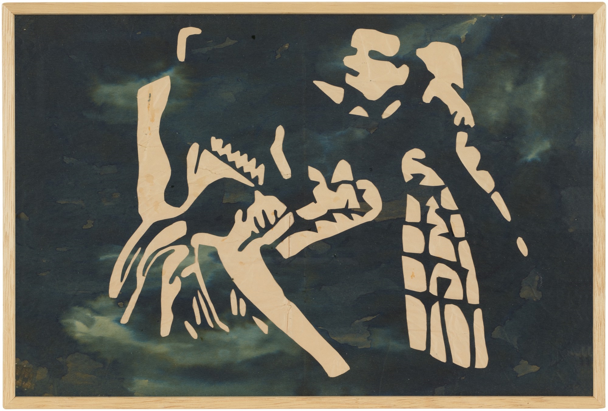 Artwork by Ulla von Brandenburg, Untitled, Made of ink and collage in paper, in 9 parts