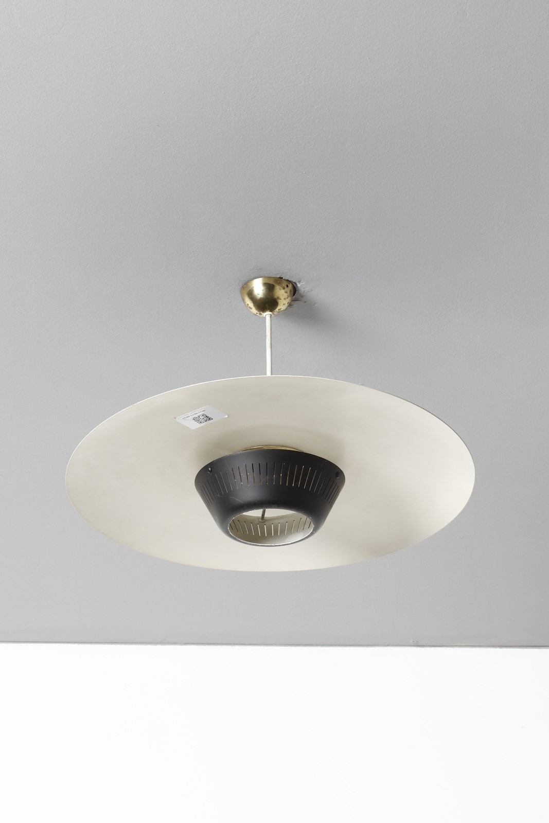 Artwork by Carl Moor, Ceiling lamp for Bag Turgi, Made of Painted metal and brass