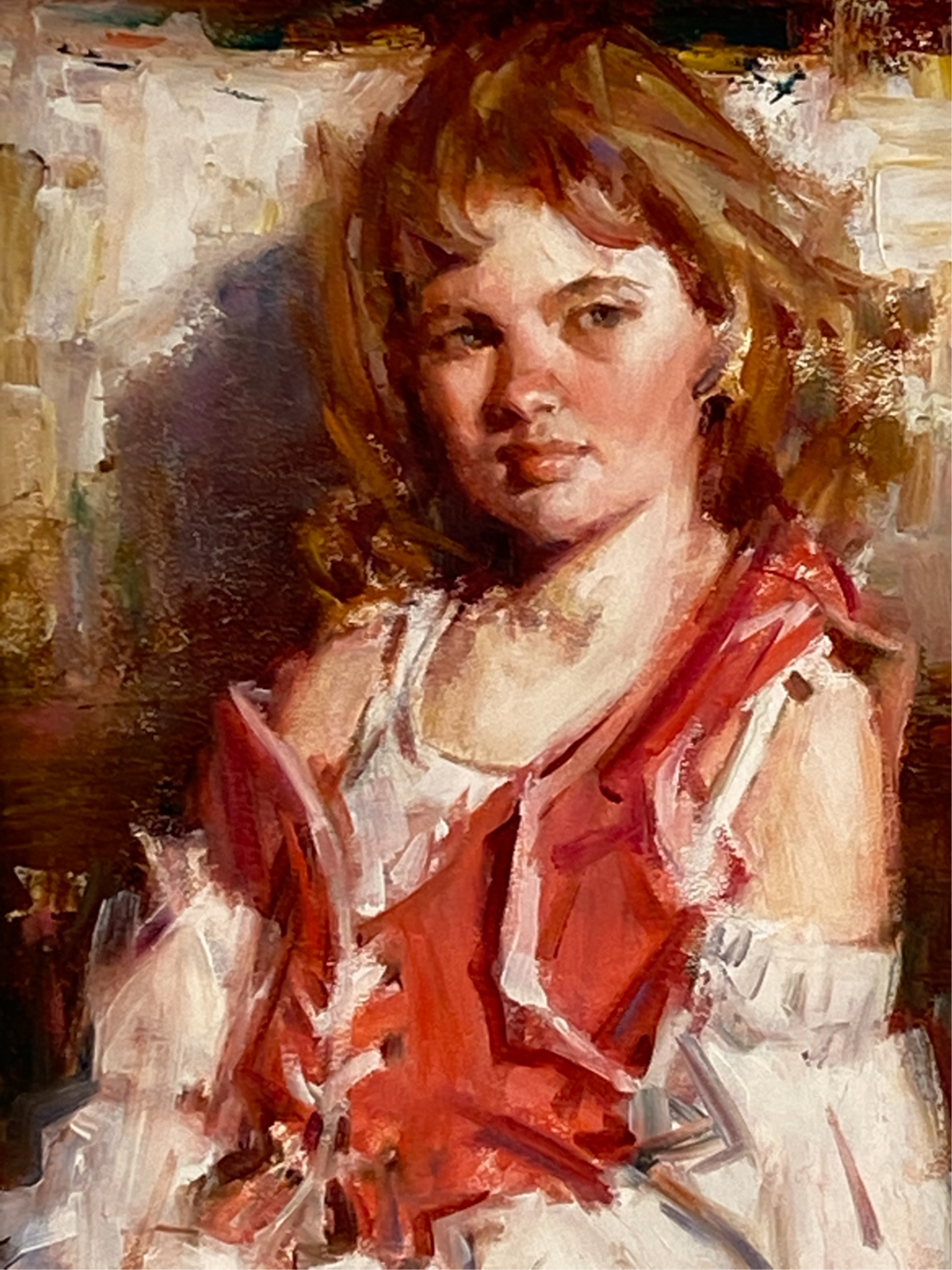 Artwork by Kevin Beilfuss, Portrait of a Girl., Made of Oil on panel