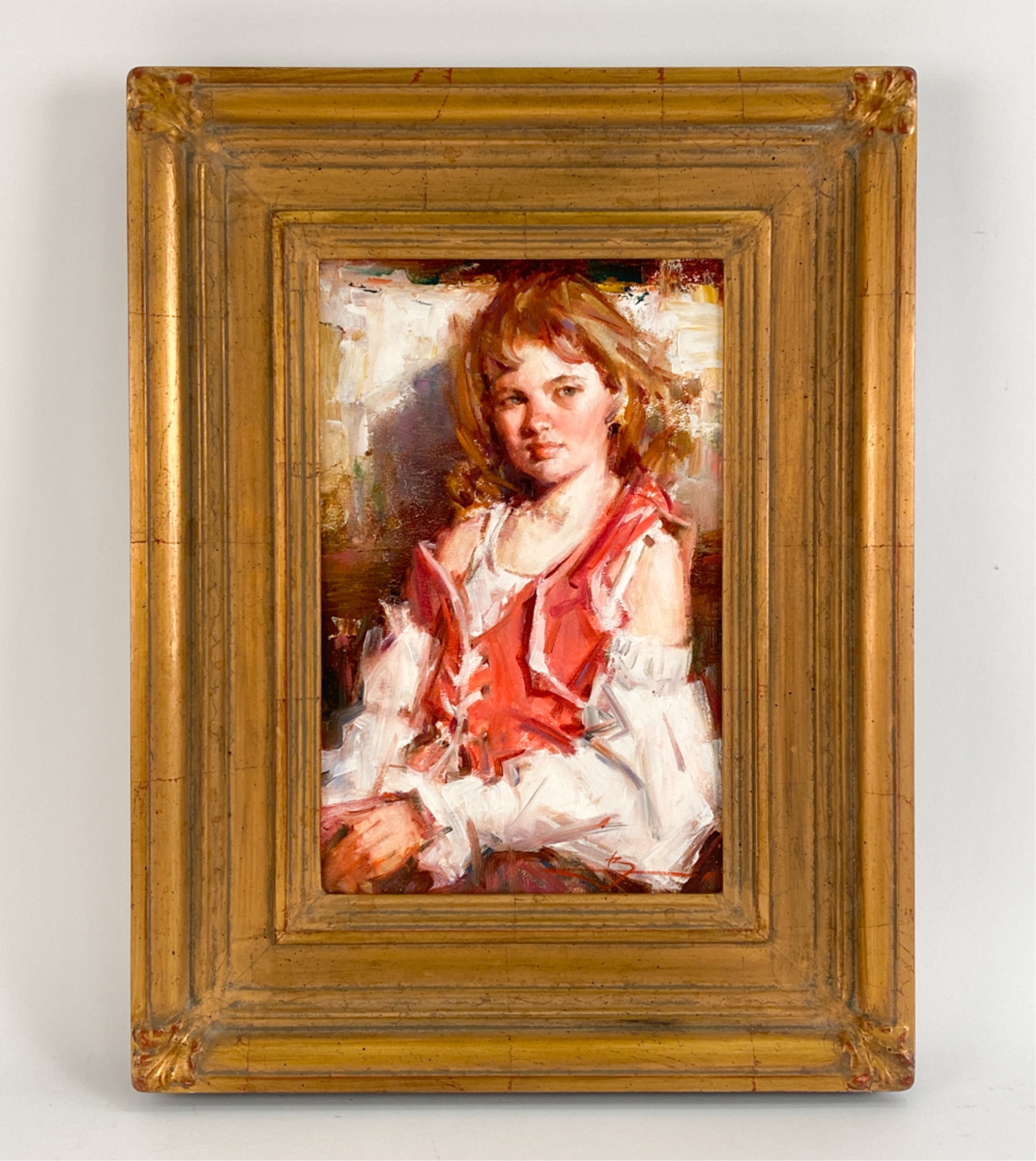 Artwork by Kevin Beilfuss, Portrait of a Girl., Made of Oil on panel