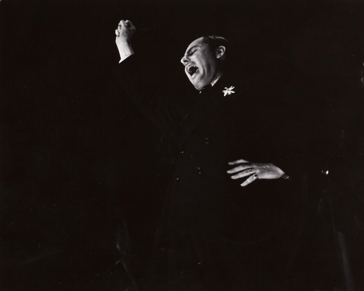 Léon Degrelle campaigning, Brussels by Robert Capa, 1937