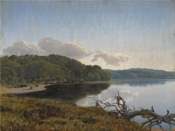 View from Julsø (Jul Lake) near Silkeborg by Peter Christian Thamsen Skovgaard