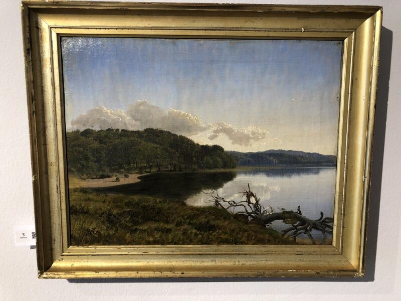 Artwork by Peter Christian Thamsen Skovgaard, View from Julsø (Jul Lake) near Silkeborg, Made of Oil on canvas laid on canvas