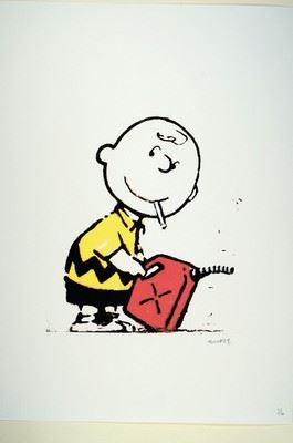 Banksy | Charlie Brown with Gas Can & Cigarette (2020)
