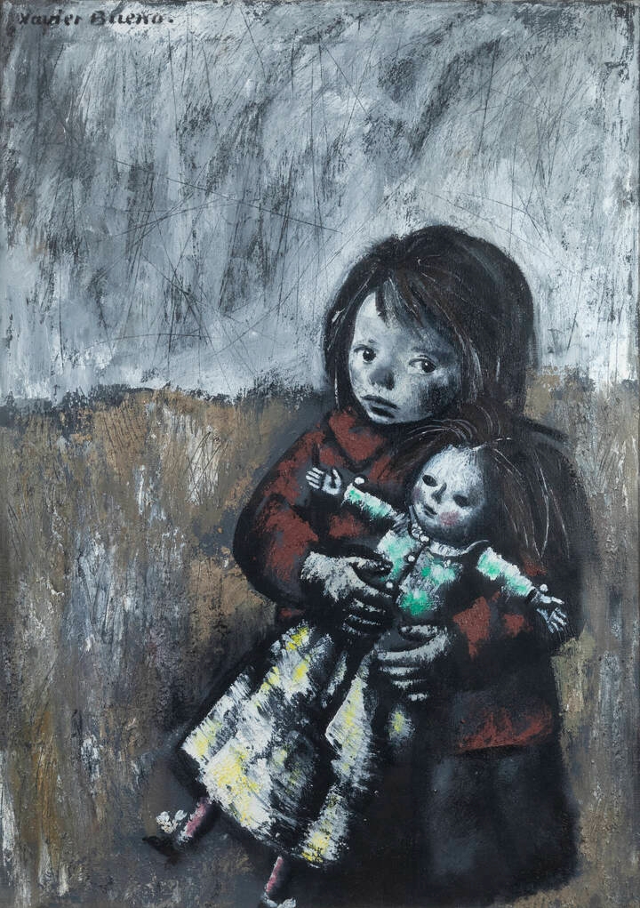 Bambina con bambola by Xavier Bueno, late 1950s