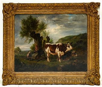 La pâtresse et son troupeau - Joseph François Paris