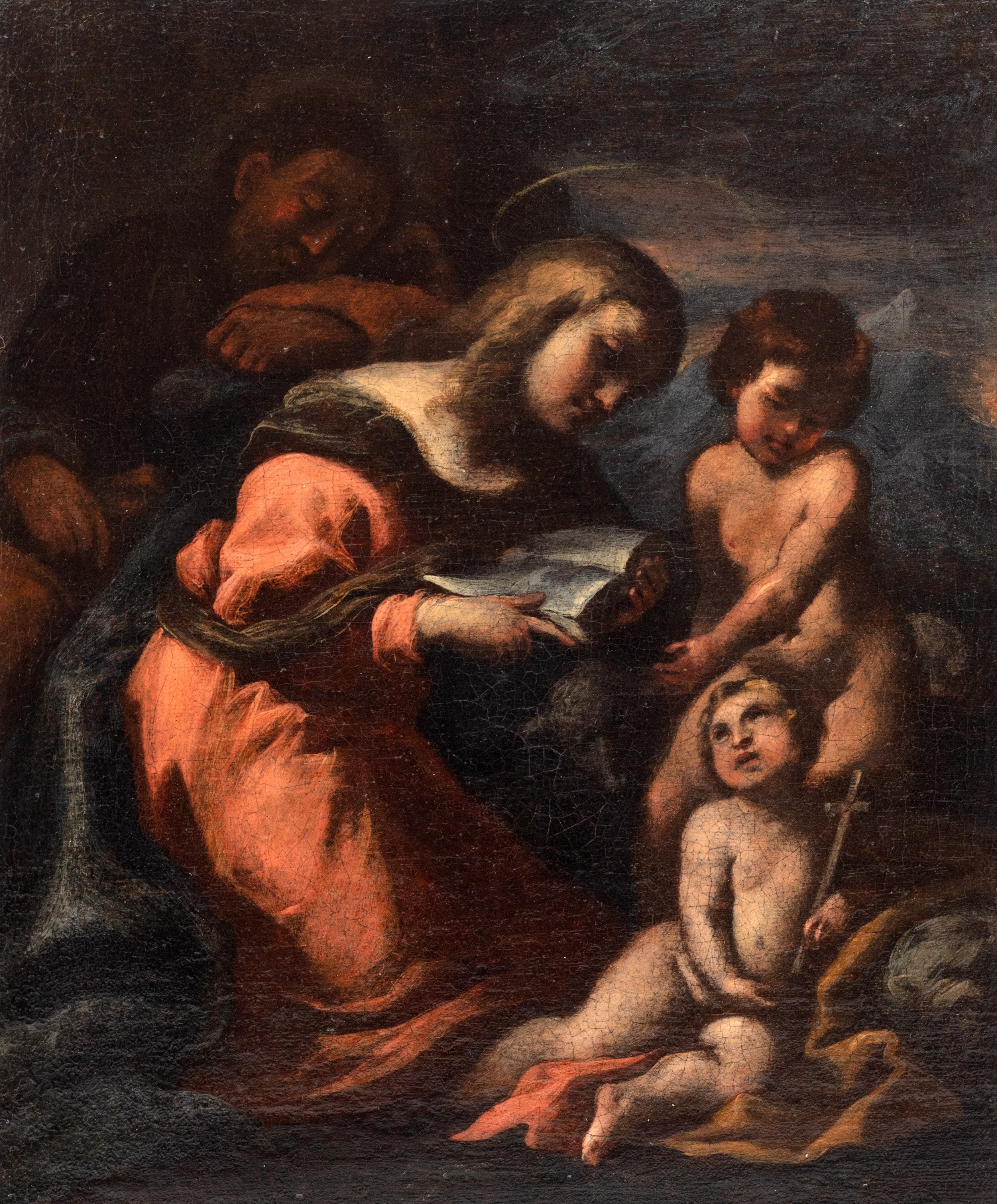 Italian School, 17th Century | Holy Family with the infant Saint John ...
