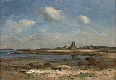 La Hougue vue de Saint-Vaast by Jean Baptiste Antoine Guillemet