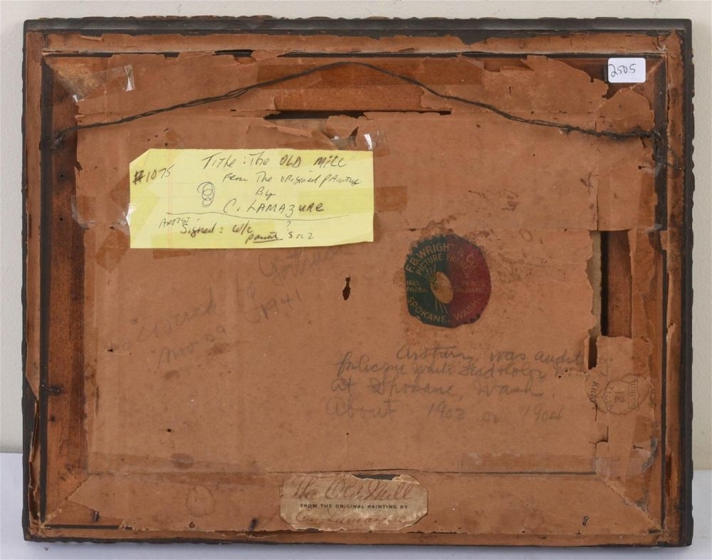 Artwork by C. Lamazure, The Old Mill, After C. Lamazure., Made of Watercolor on paper