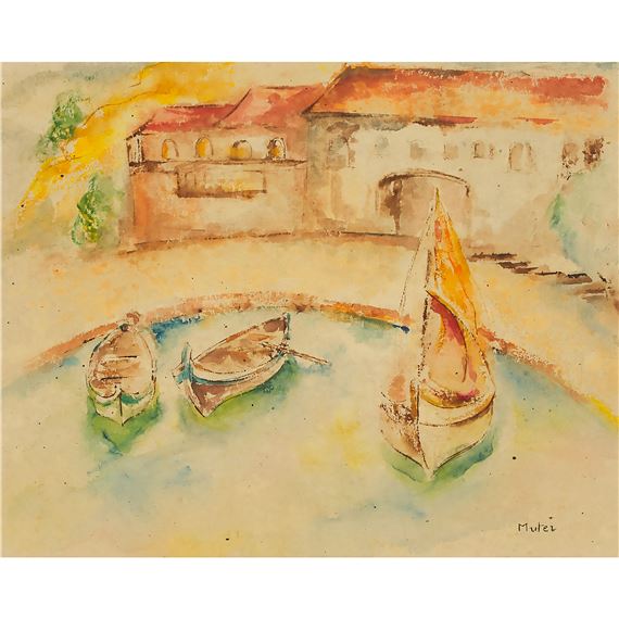PORT IN SAINT TROPEZ by Maria-Mela Muter, 1920