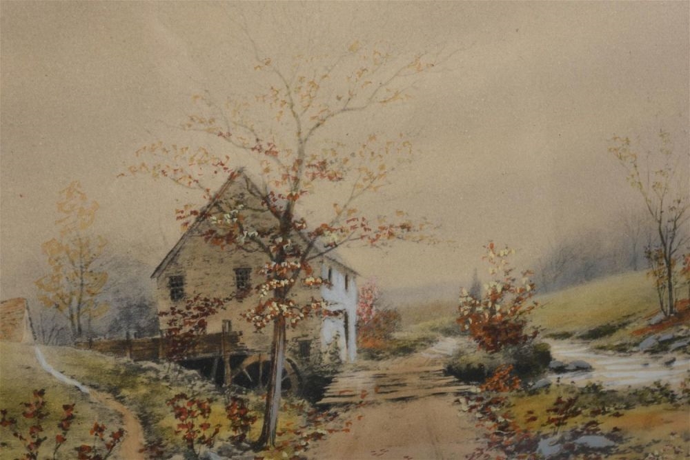 Artwork by C. Lamazure, The Old Mill, After C. Lamazure., Made of Watercolor on paper
