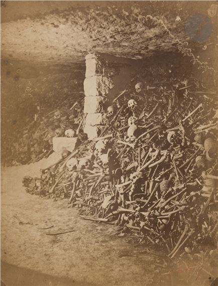 The catacombs of Paris by Gaspard-Félix  Tournachon, c. 1861-1864