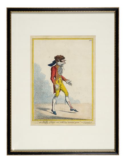 SO SKIFFY-SKIPT-ON, WITH HIS WONTED GRACE- by James Gillray, 1830