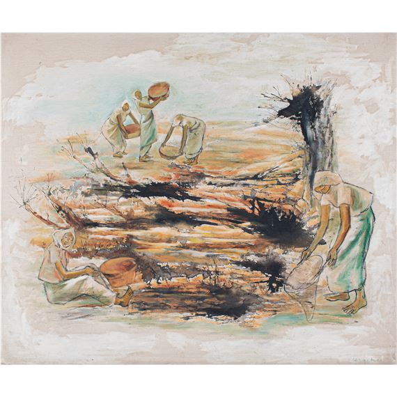 Anita Magsaysay-Ho | Untitled (Women with Baskets and Fish