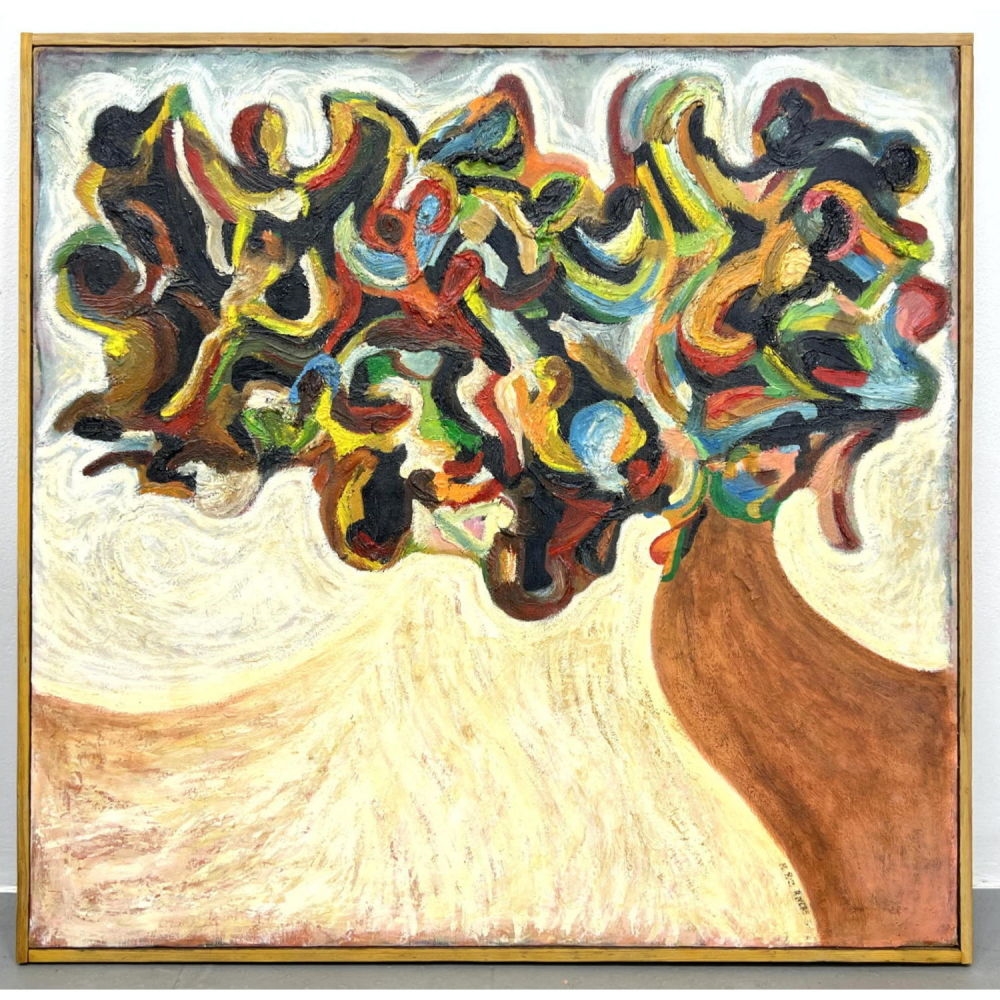 Haywood Rivers | Thick Impasto Modernist painting | MutualArt