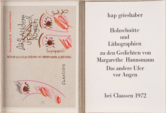 PORTFOLIO (WOOCUTS AND LITHOGRAPHS TO THE POEMS OF MARGARETHE HANNSMANN ‘DAS ANDERE UFER VOR AUGEN’) by HAP  Grieshaber, 1972