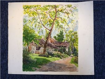 Lake Saint André at 3 o'clock - landscape of Savoy - Edmond Eugène Duc